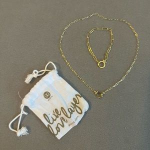 Gorjana Parker Bracelet AND Parker mini Necklace gold plated